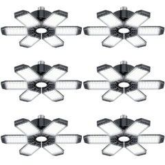 XINGHUANLIT garage light with foldable panels for shadow-free coverage