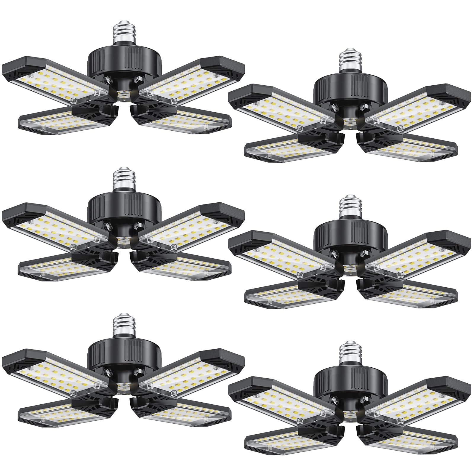XINGHUANLIT LED garage lights mounted on ceiling for broad, even illumination.