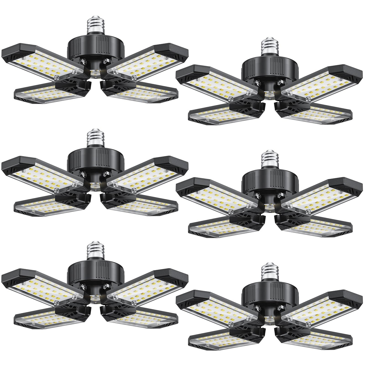 XINGHUANLIT LED garage lights mounted on ceiling for broad, even illumination.