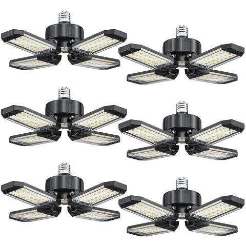 XINGHUANLIT LED garage lights mounted on ceiling for broad, even illumination.