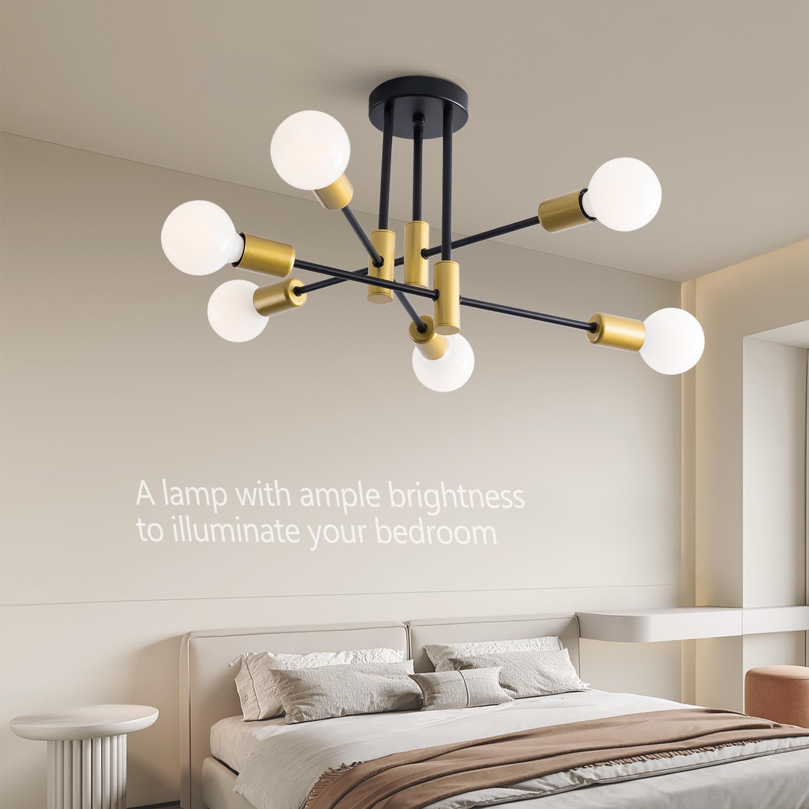 XINGSIYUELYX mid-century chandelier in black and gold elevates dining room lighting.