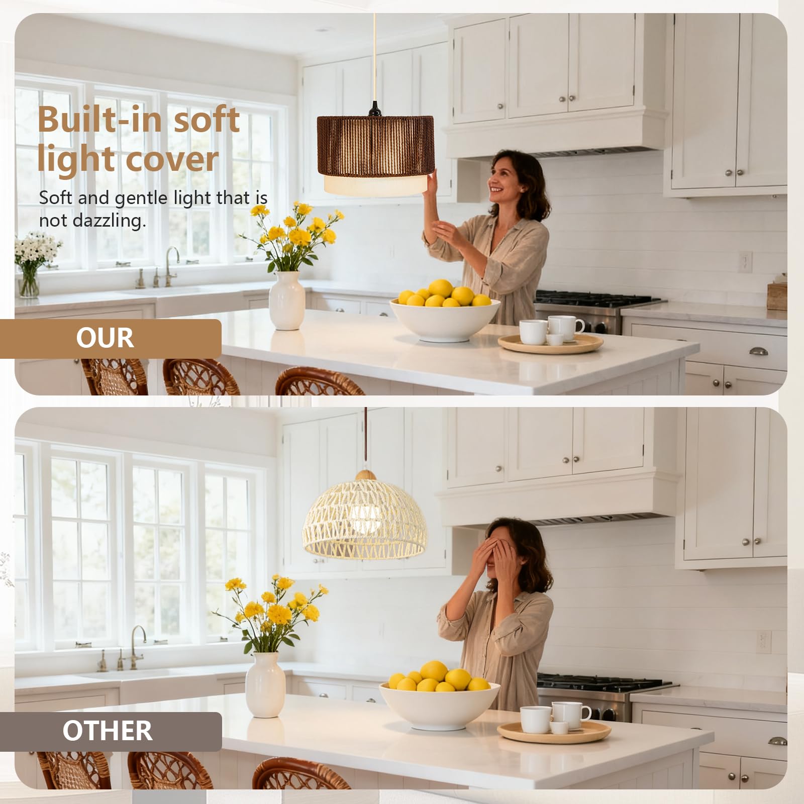 XINGZHI plug-in pendant light with 360-degree glow and wall pattern projection