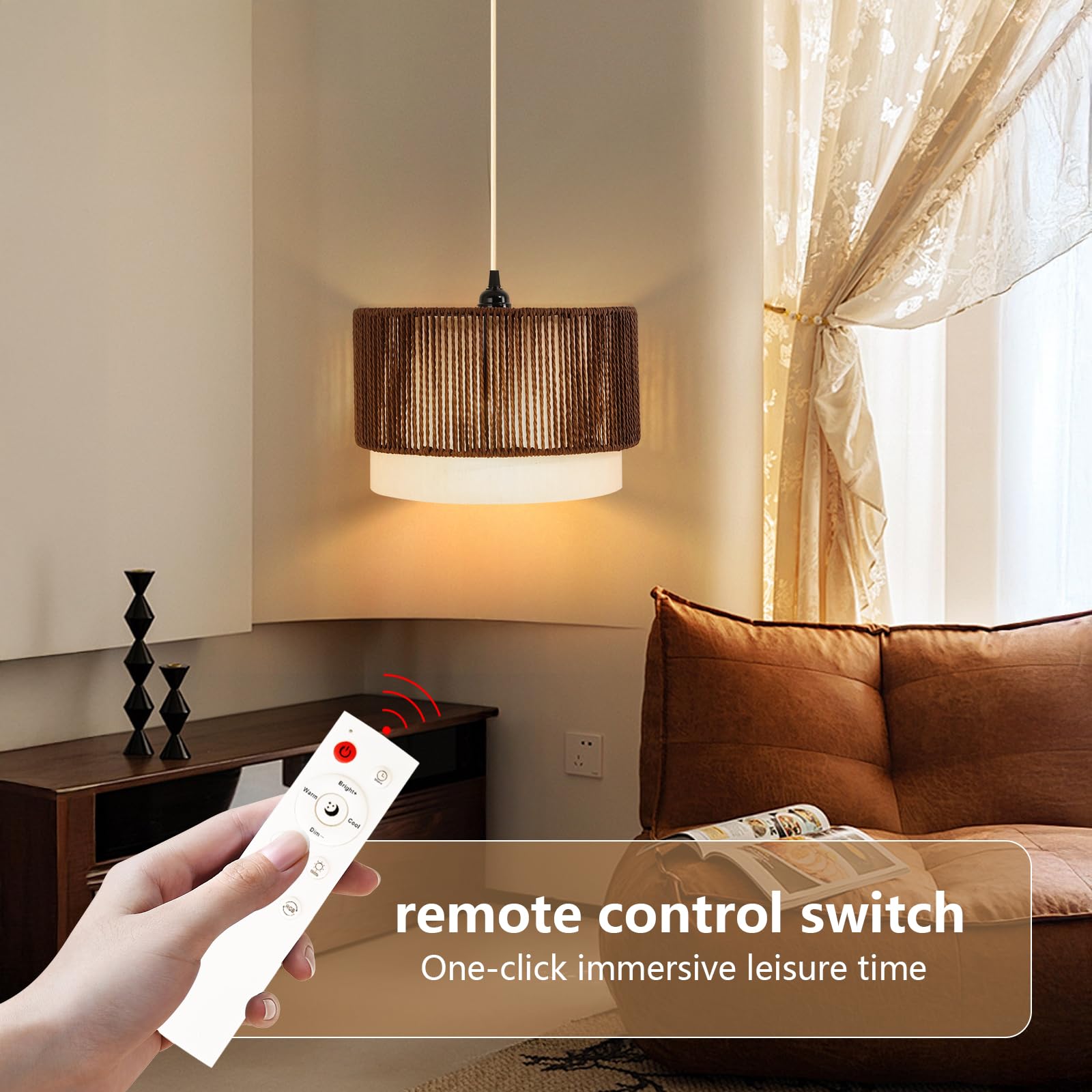XINGZHI smart RGB bulb pendant light offers color control via remote or app