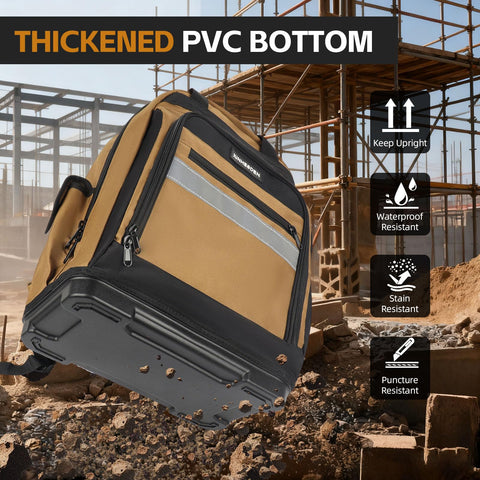 XINHESDEN tool backpack uses rugged 1680D Oxford fabric for long life