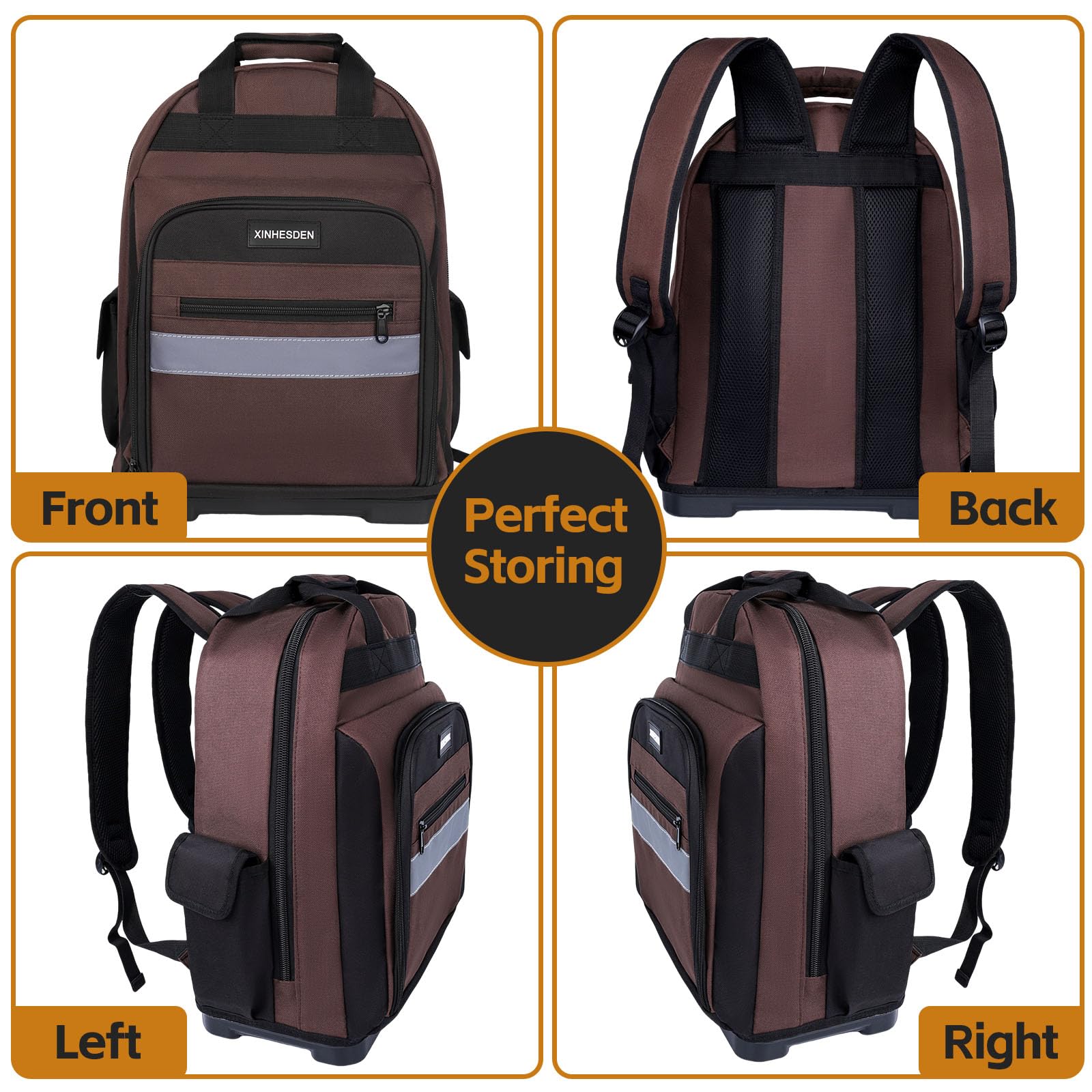 XINHESDEN waterproof Oxford fabric protects tools from rain and splashes.