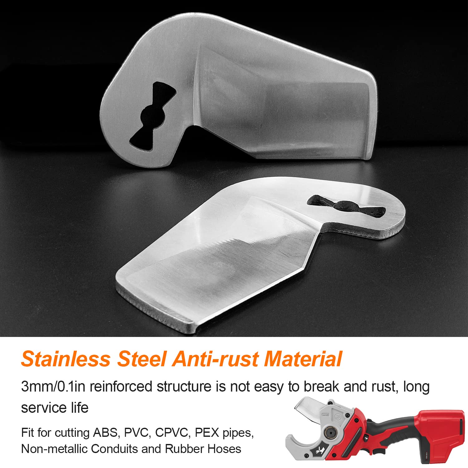 XINHNMUU blade delivers burr-free, precise cuts on non-metallic pipes.