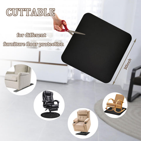 Xinhw floor protector placed under chair ensures easy setup and protection.