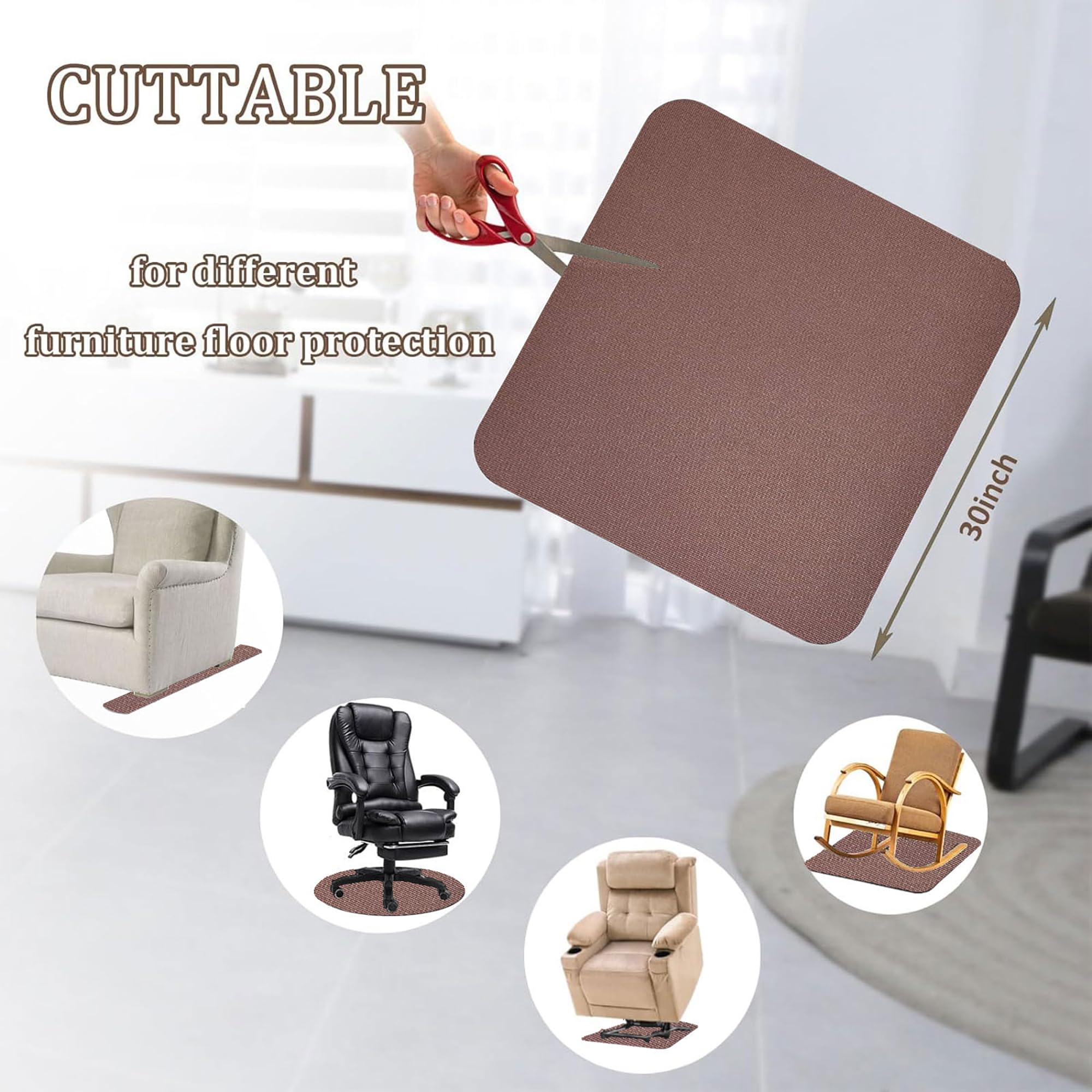 Xinhw recliner pads can be cut to size for a custom fit.