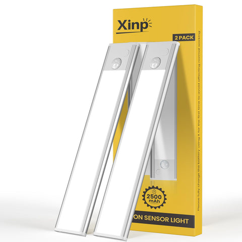 Xinp 12-inch under-cabinet light, front view, bright and even illumination.