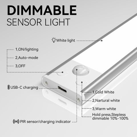 Xinp under-cabinet light motion sensor activates on approach for hands-free lighting.
