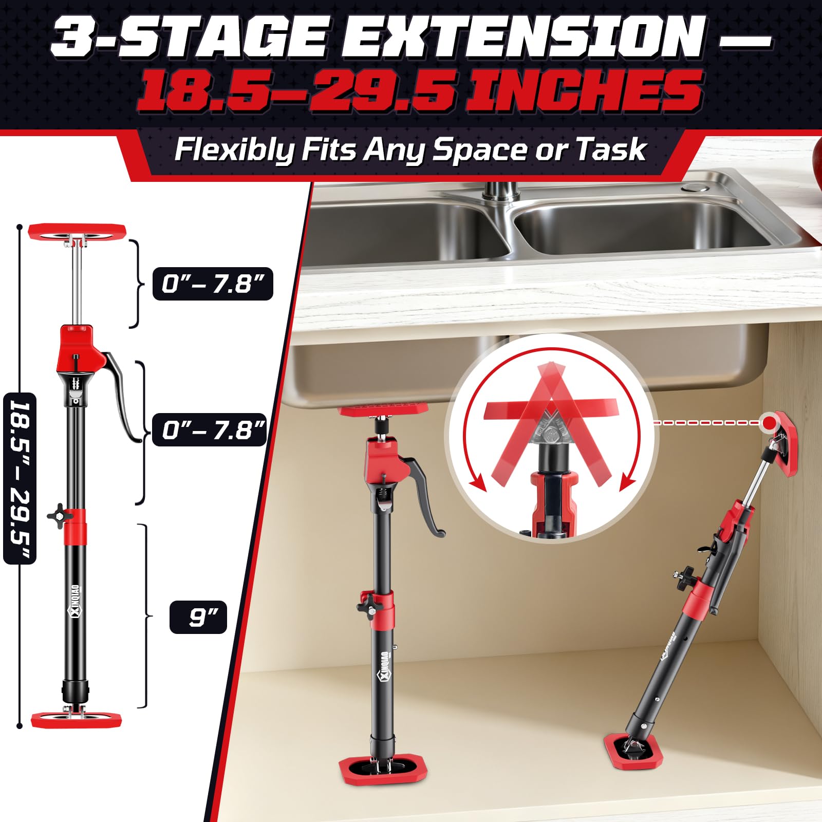 XINQIAO adjustable labor-saving arm enabling precise height holds.