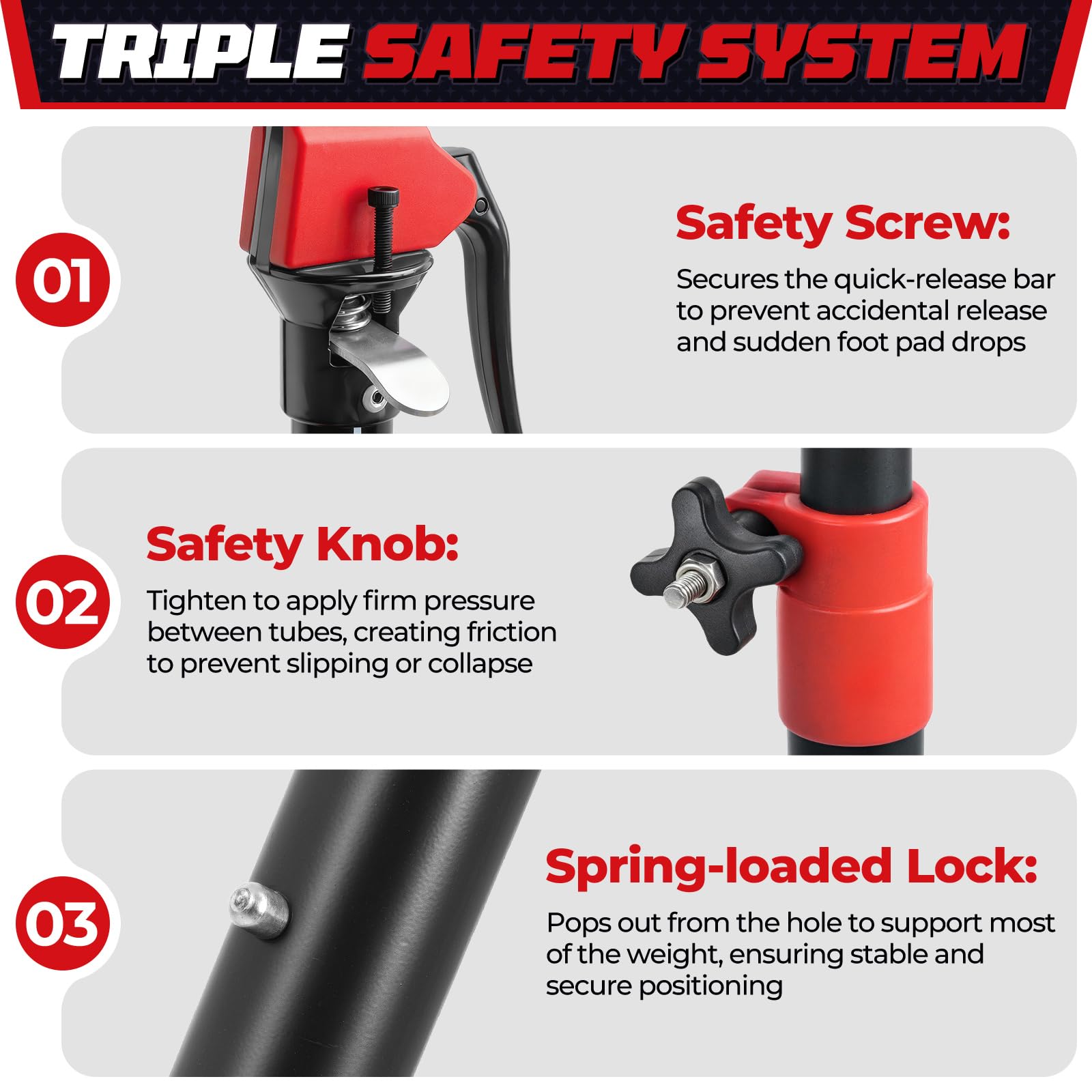 XINQIAO spring-loaded pins lock height for quick adjustments