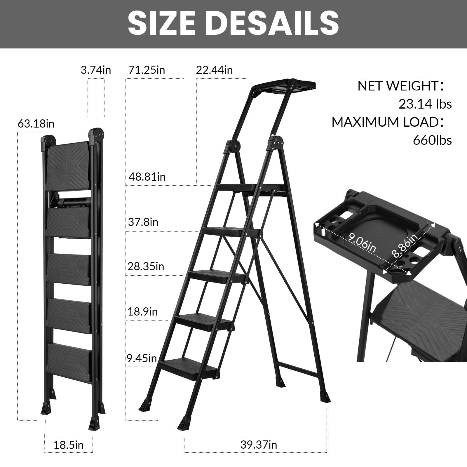 XinSunho versatile ladder for indoor and outdoor use as plant stand