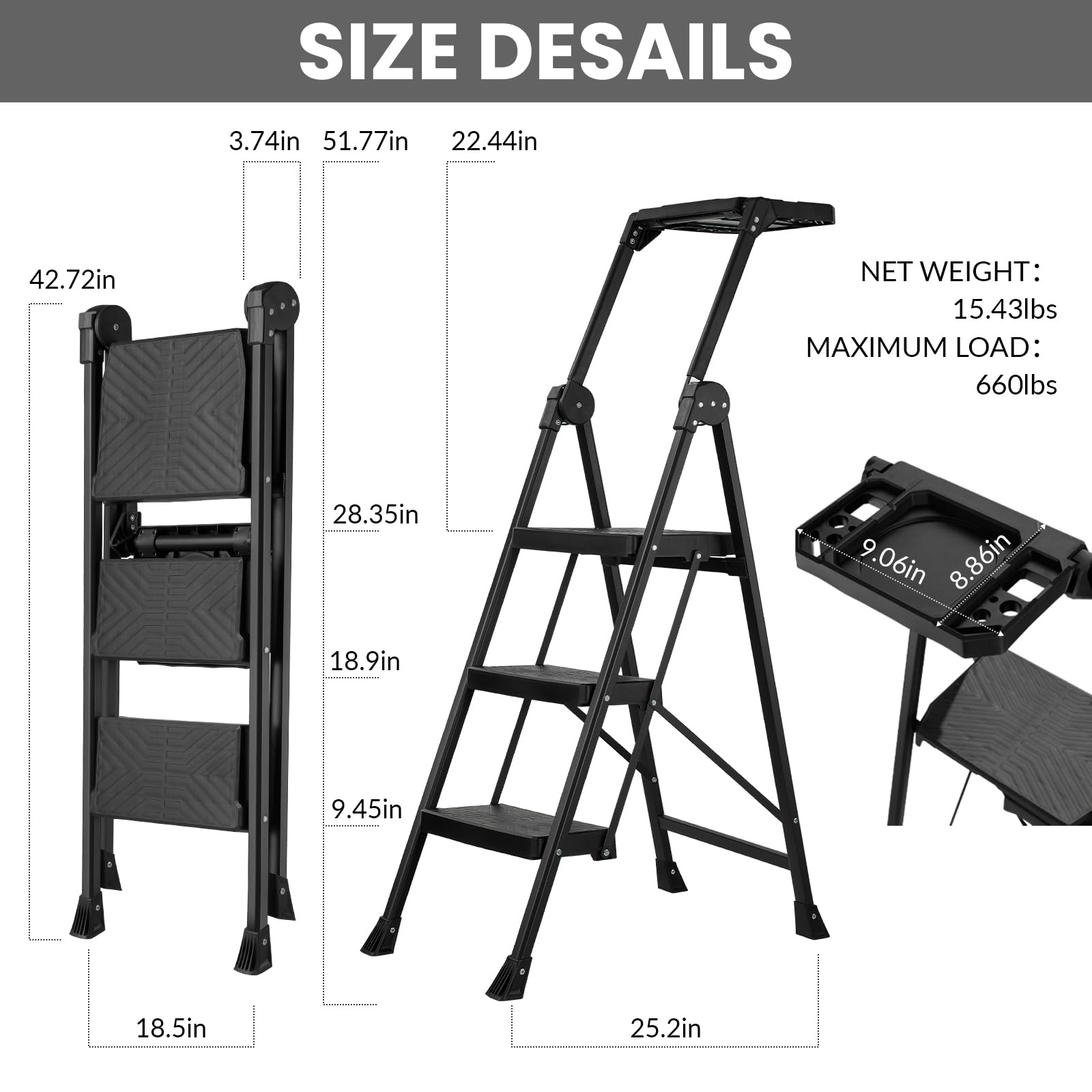 XinSunho indoor-outdoor utility ladder suits painting, gardening and more.