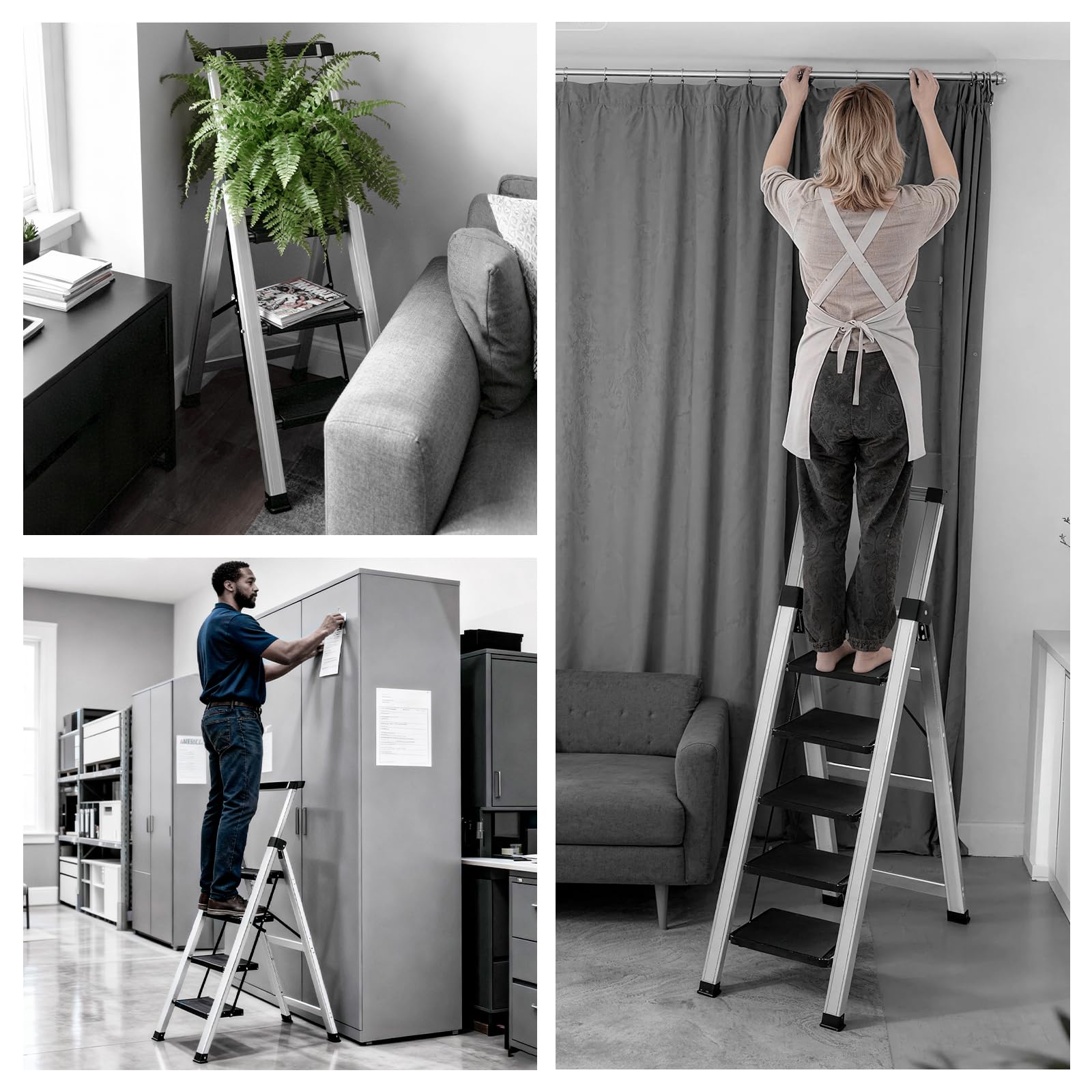 XinSunho sleek silver-black design fits modern spaces.