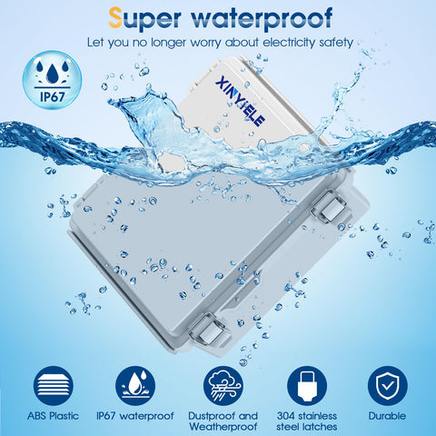 XINYIELE ABS plastic enclosure with mounting plate for easy DIY setup.