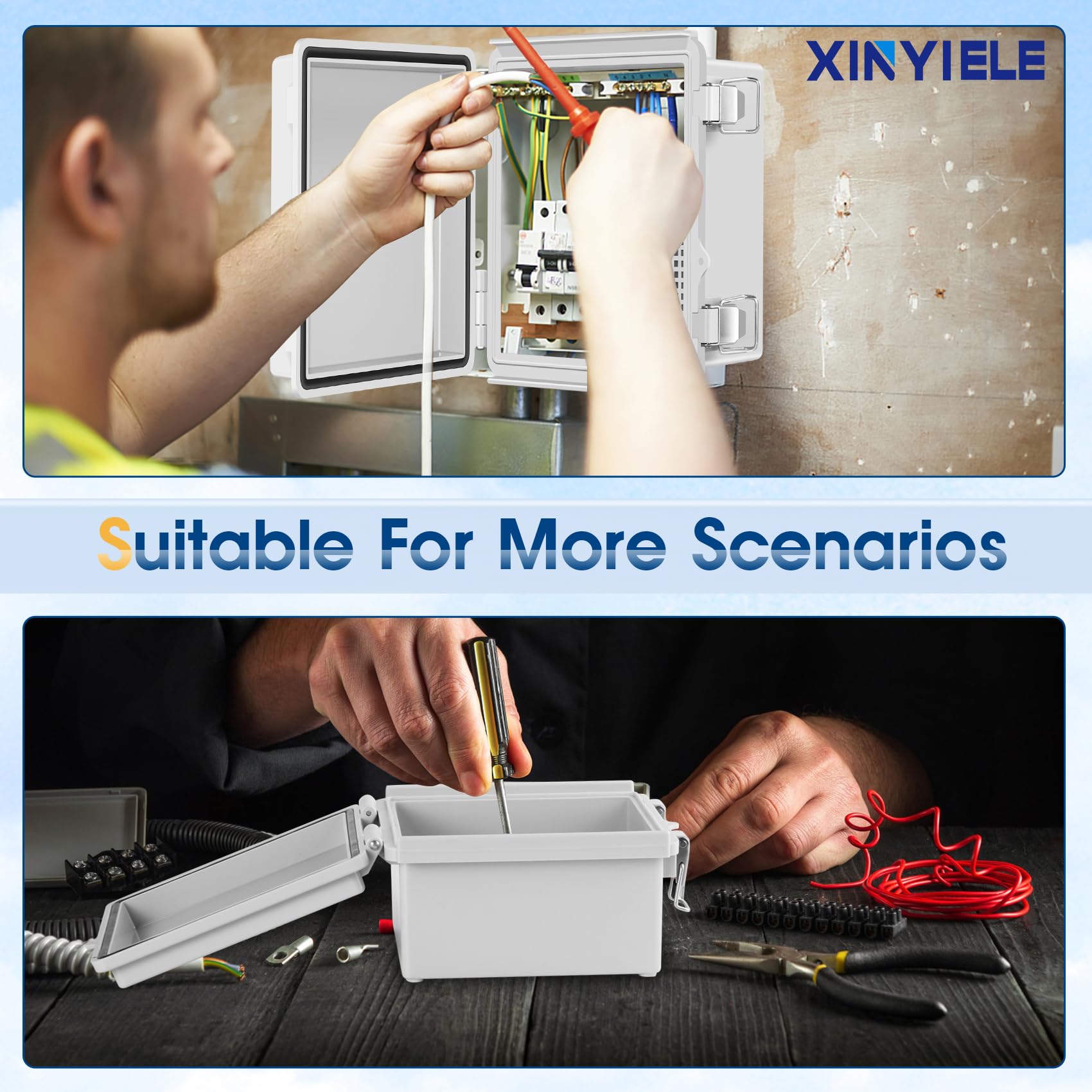 XINYIELE compact dimensions fit indoor walls and outdoor spaces.
