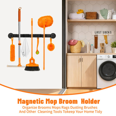 Xiuouix quick-release hooks grip wet mops and brooms securely