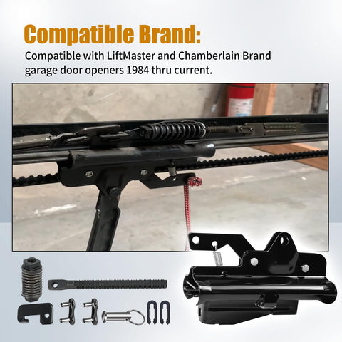 XJJ LiftMaster Chamberlain compatibility diagram shows broad fit.