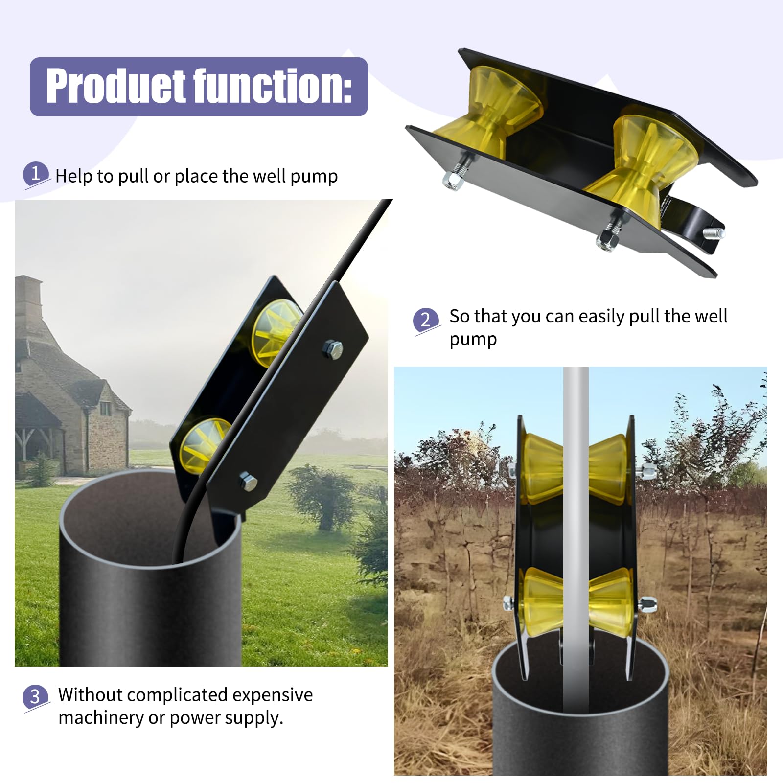 XJJ roller detail demonstrates protective rollers to minimize pipe wear.
