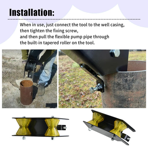 XJJ tool fitted on well casing shows simple setup and secure operation.