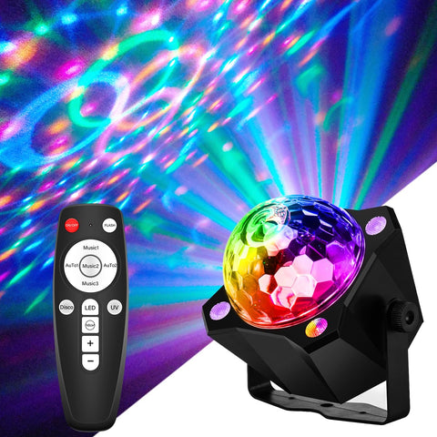 XJXTC sound-activated strobe light with disco ball kit for club-style party visuals.