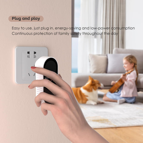 XLA Alert device shown in kitchen or bedroom use case for safety.