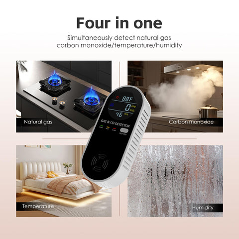 XLA Alert temp-humidity monitor shows live readings for comfort.