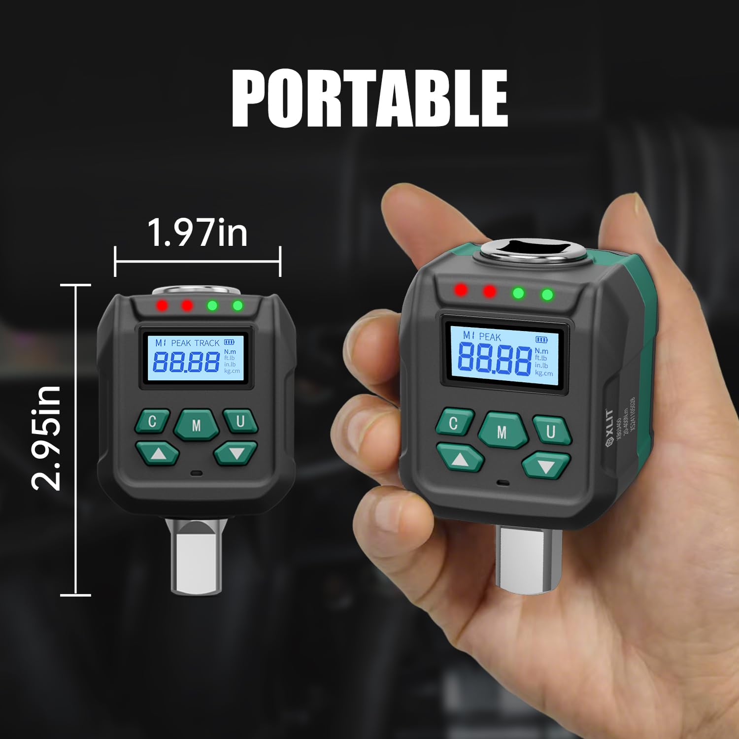 XLIT multi-unit torque measurements support ft-lb and metric