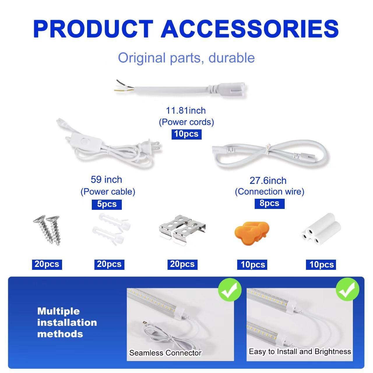 XLNYUUI LED shop lights 4ft warranty and support for reliable performance.