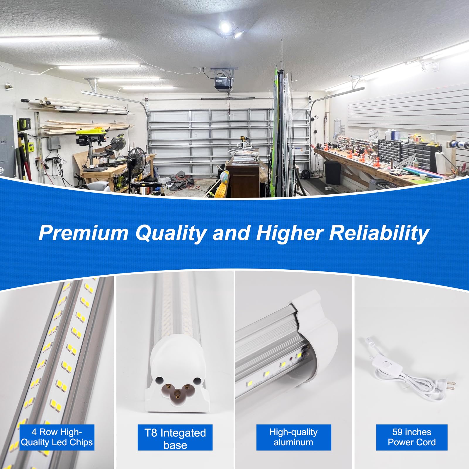 XLNYUUI linkable design connects up to six lights for larger spaces.