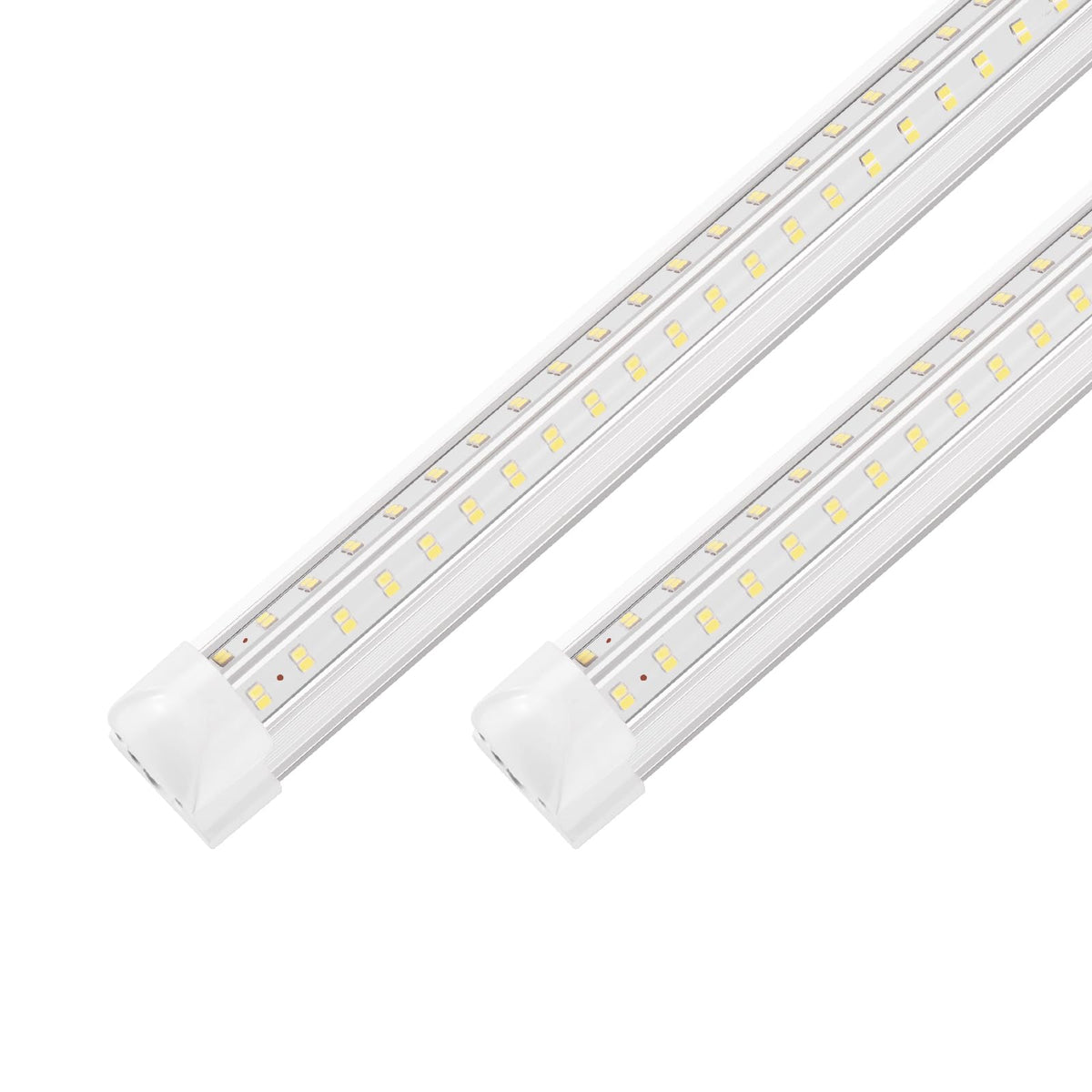 XLNYUUI V shaped LED shop lights illuminate garages efficiently.