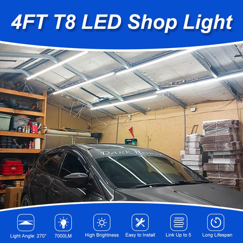 XLNYUUI Led Shop Lights V-shape design for even coverage across workbenches