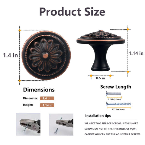 Xlroaafs solid zinc alloy bronze knob offers durable, rust-resistant hardware for daily use.