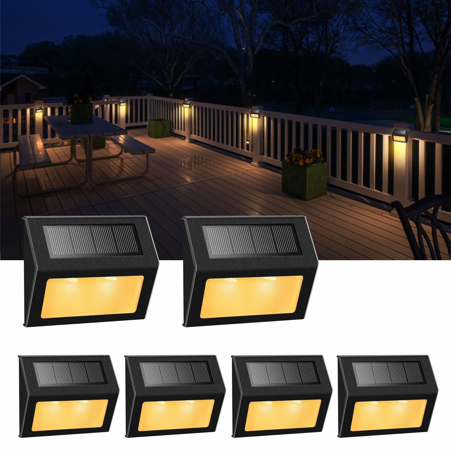 XLUX solar light for steps provides subtle safety lighting for outdoor stairs.