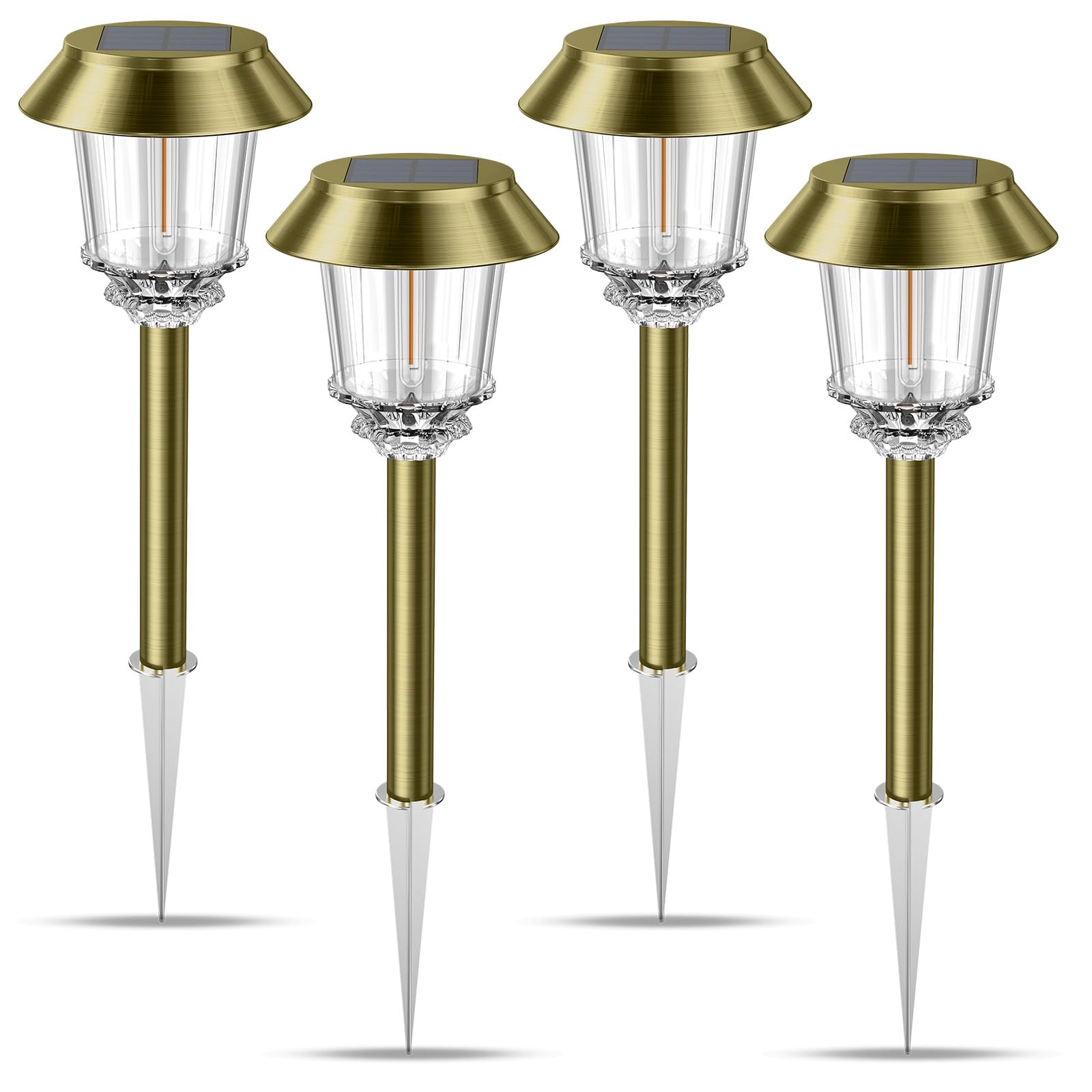 XMCOSY+ 4-pack bronze lights arranged along a walkway
