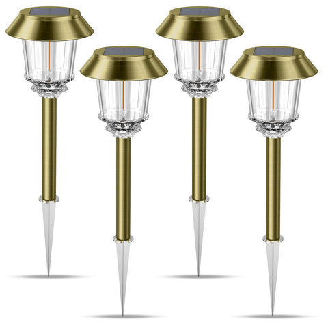 XMCOSY+ 4-pack bronze lights arranged along a walkway