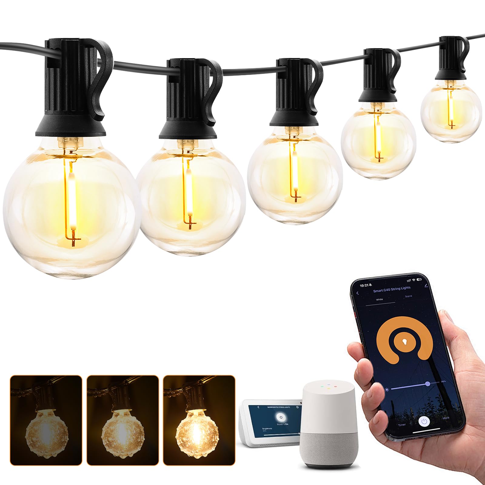 XMCOSY+ outdoor lights over a patio create warm ambiance