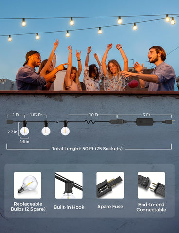 XMCOSY+ outdoor waterproof lights withstand weather for year-round use.