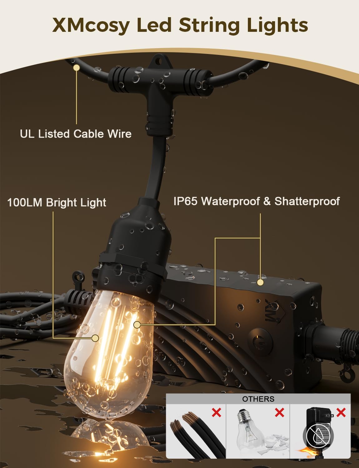 XMCOSY+ 12V low-voltage safety for simple outdoor installation.