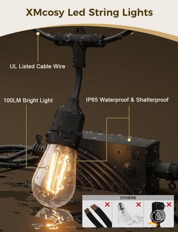 XMCOSY+ 12V low-voltage safety for simple outdoor installation.