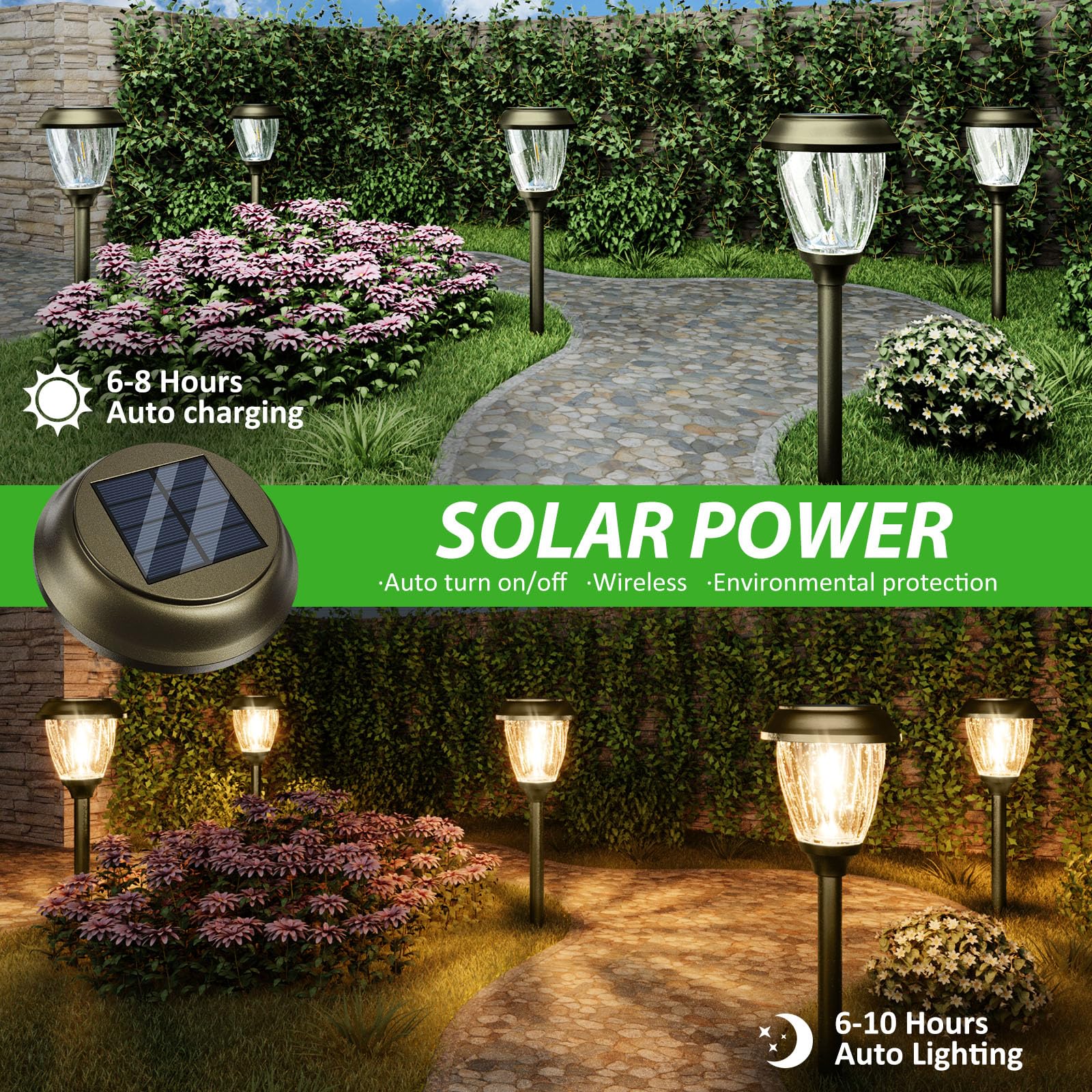 XMCOSY+ warm white glow enhances walkway safety and ambiance.