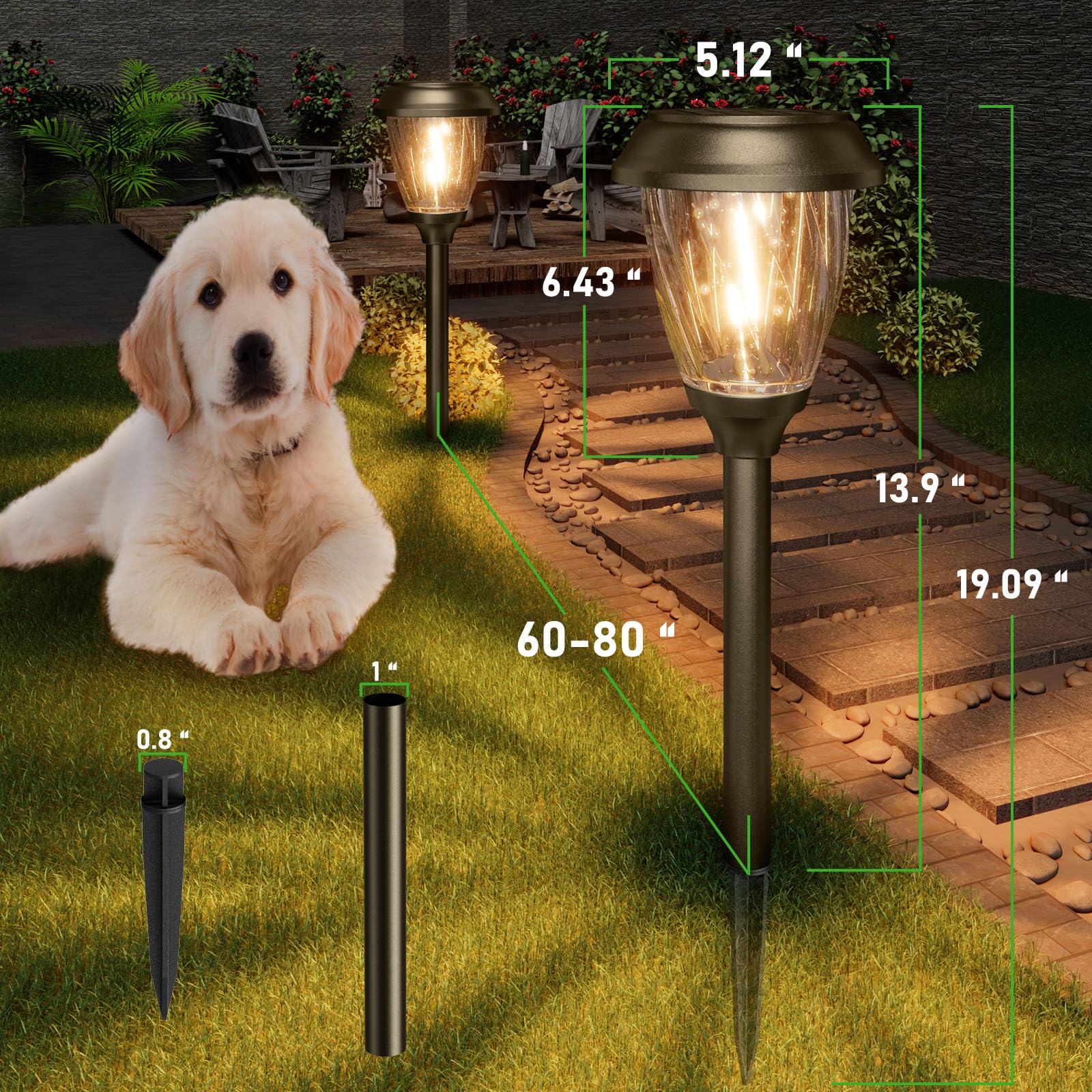 XMCOSY+ built-in rechargeable battery powers night lighting.