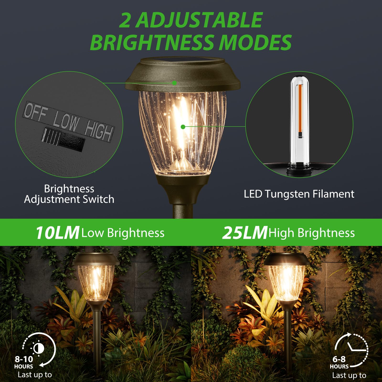 XMCOSY+ pathway light with stainless steel base withstands weather.