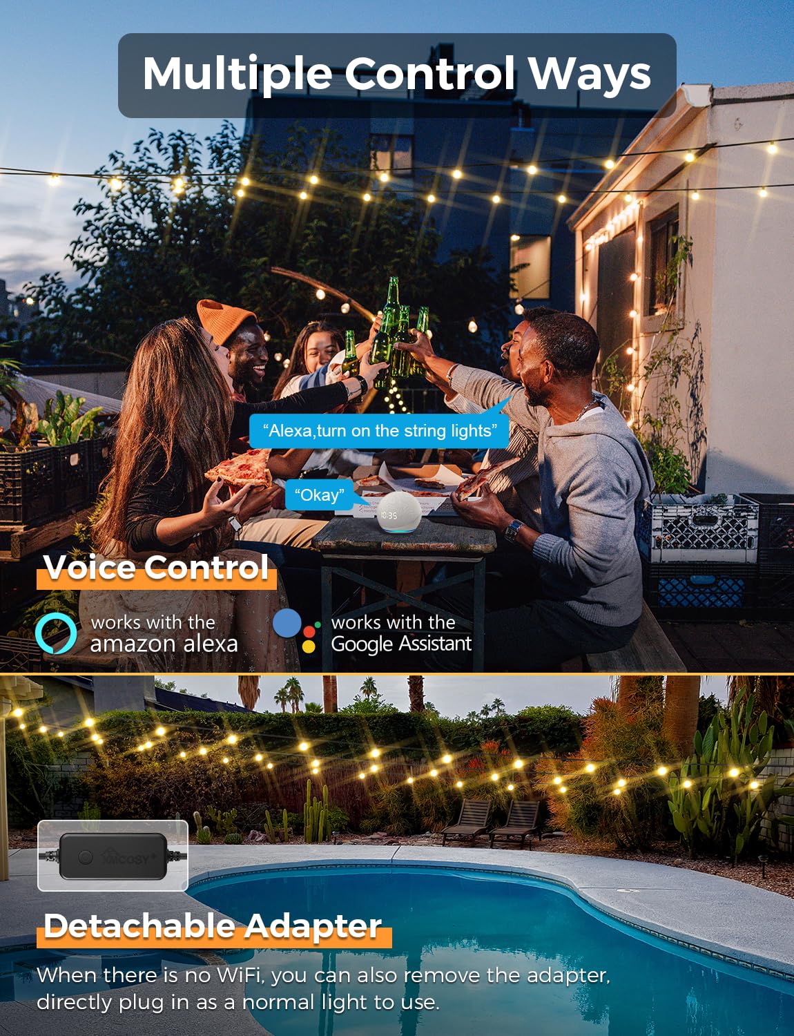 XMCOSY+ WiFi app control enables easy scheduling and scene setup