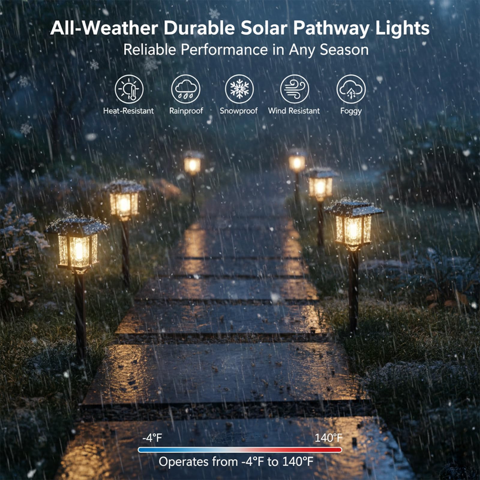 XMCOSY+ bronze-wood lantern-style light delivers durable, weather-ready illumination.