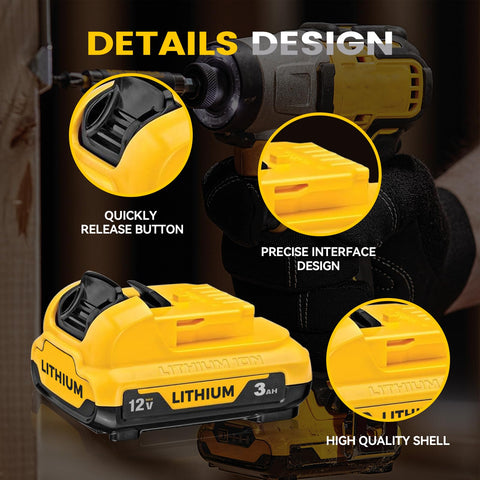 Xmenany DCB120 2-pack demonstrates convenient replacement for Dewalt tools