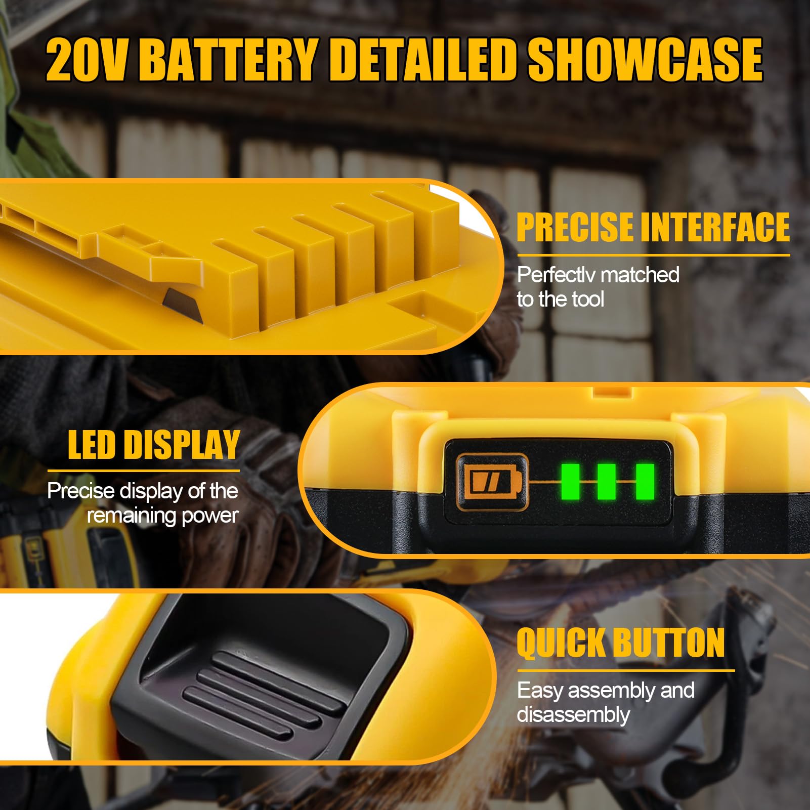 Xmenany DCB201 cell assembly closeup shows durable lithium cells