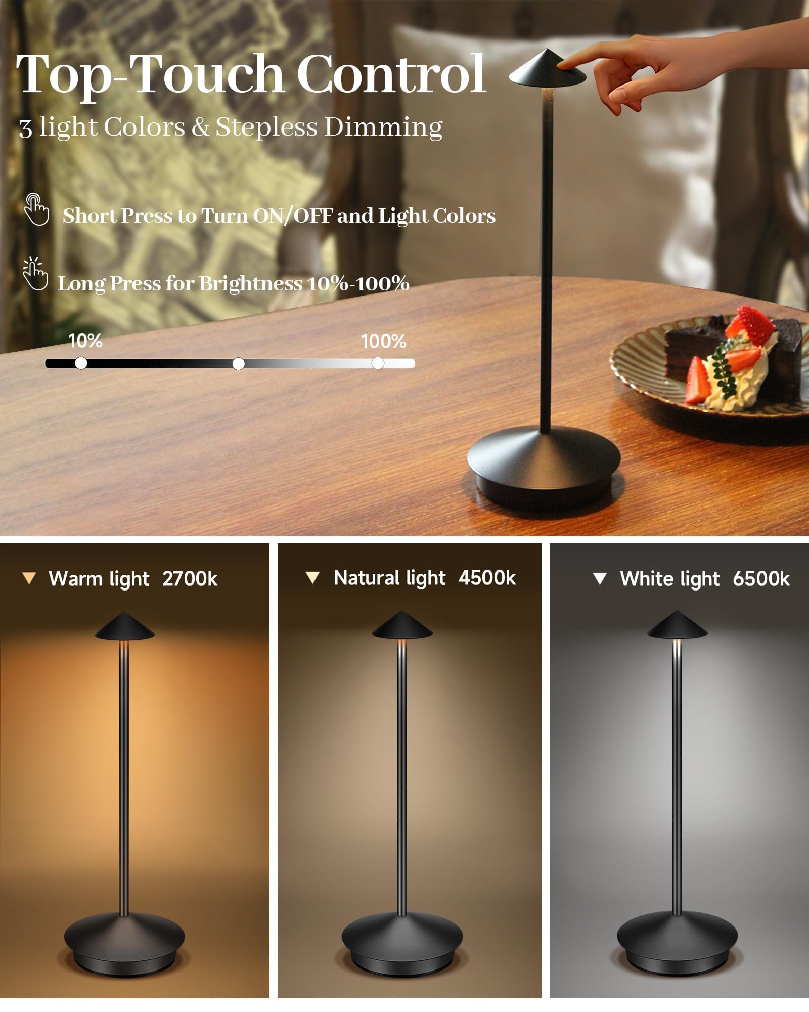 XMINKDZA compact dining lamp on table for cozy evenings