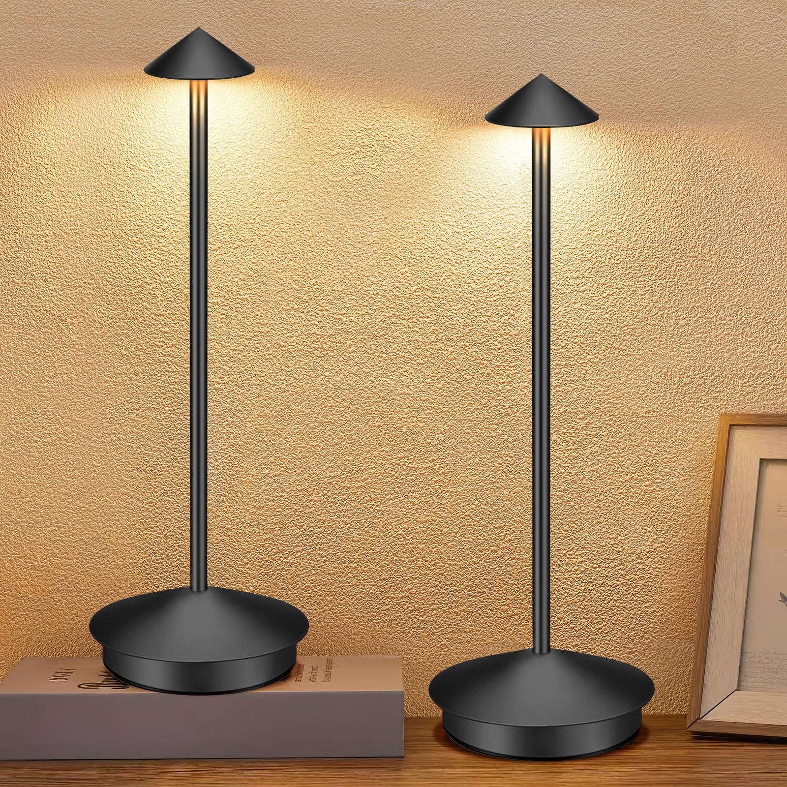 XMINKDZA portable LED lamp with top switch for easy dining ambiance and quick control